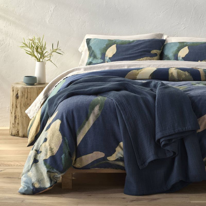 slide 4 of 5, King Rayon from Bamboo Matelasse Blanket Dark Mineral Blue - Casaluna™, 1 ct