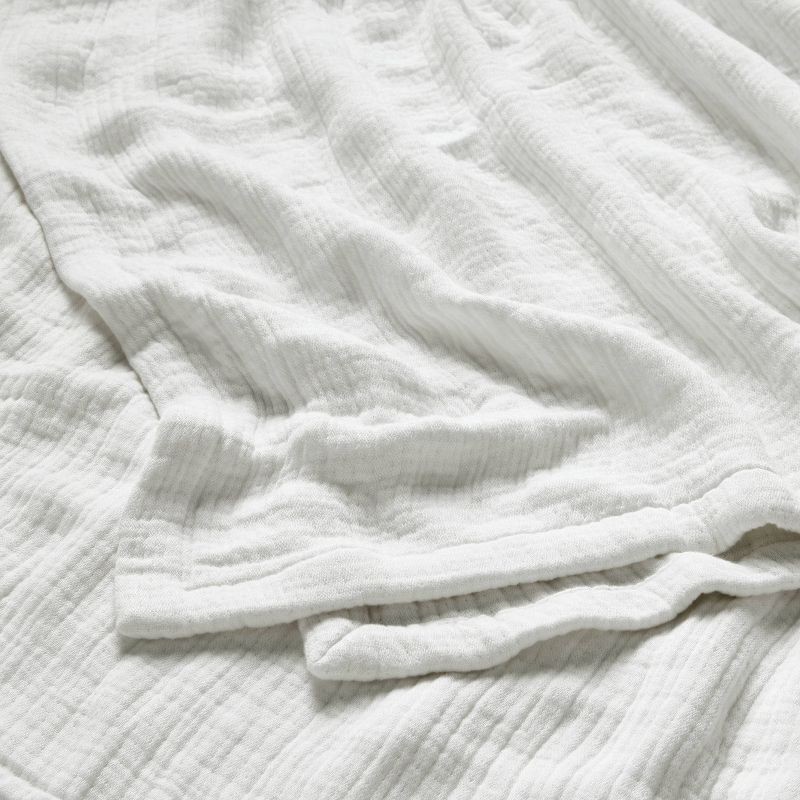 slide 3 of 6, Full/Queen Rayon from Bamboo Matelasse Blanket White - Casaluna™, 1 ct