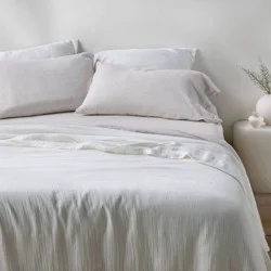 King Rayon from Bamboo Matelasse Blanket White - Casaluna™