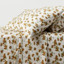 Full 400 Thread Count Performance Sheet Set Gold Blurred Floral - Threshold™