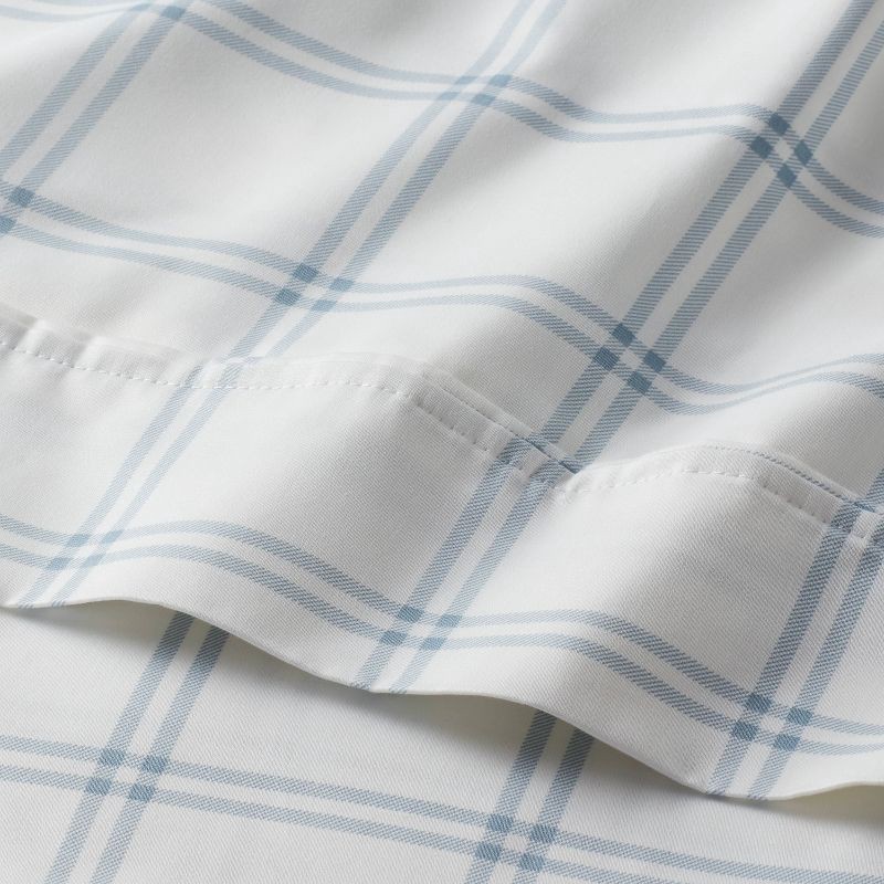 slide 3 of 4, King 400 Thread Count Performance Sheet Set Blue Plaid - Threshold™, 1 ct