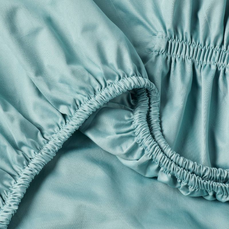 slide 4 of 4, Queen 400 Thread Count Performance Sheet Set Light Teal - Threshold™, 1 ct