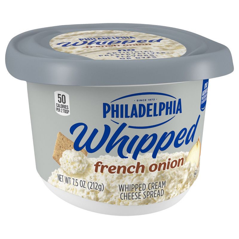 slide 4 of 9, Philadelphia Whipped French Onion Cheese - 7.5oz, 7.5 oz