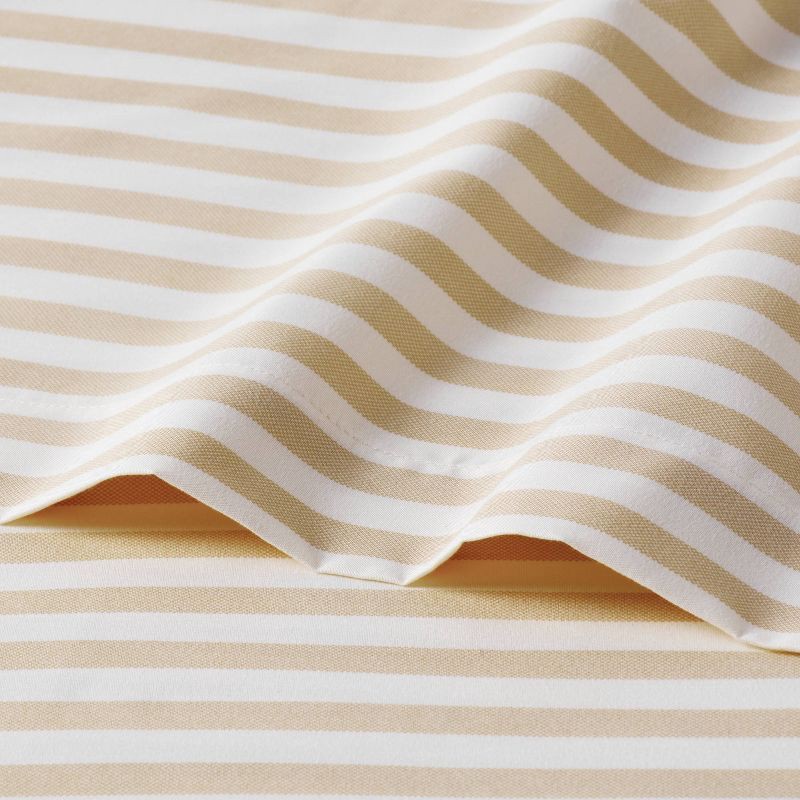 slide 3 of 4, Full Microfiber Sheet Set Neutral Stripe - Room Essentials™, 1 ct