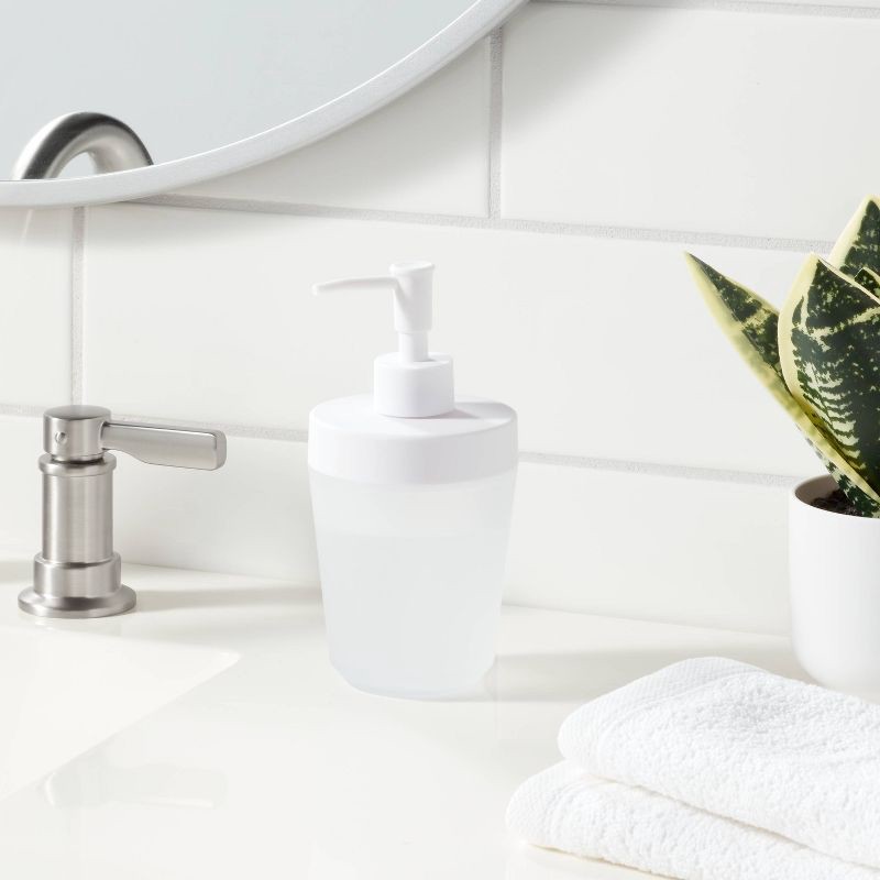 slide 2 of 3, Soap Pump Frosted White - Room Essentials™, 1 ct