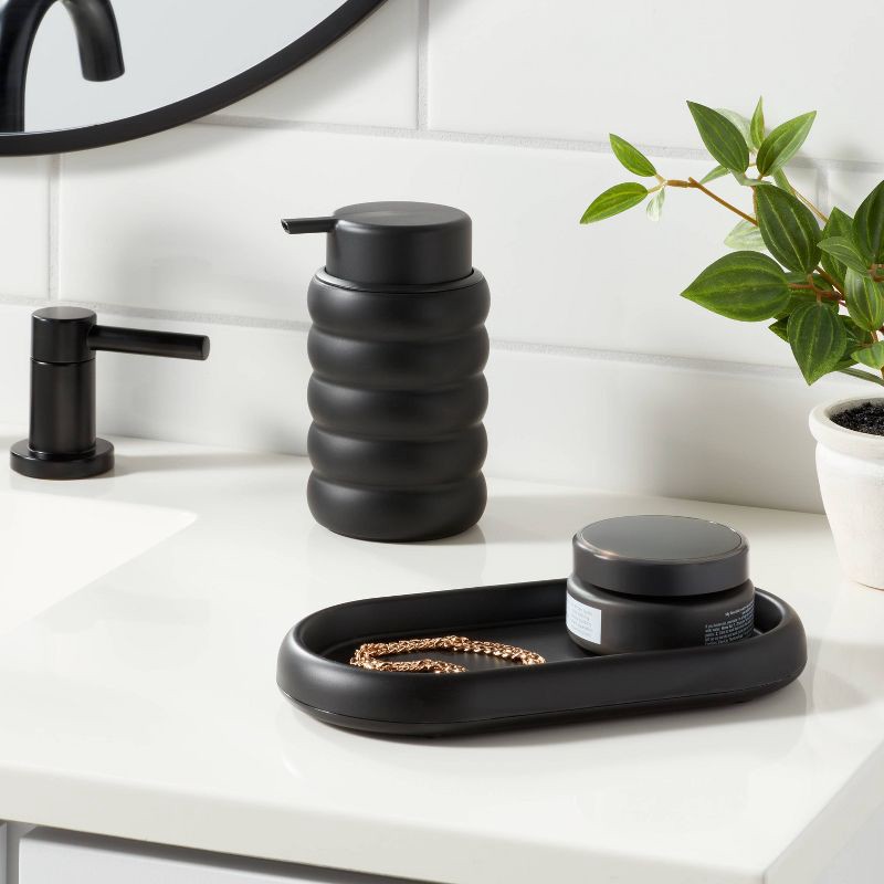 slide 2 of 4, Bubble Tray Black - Room Essentials™, 1 ct