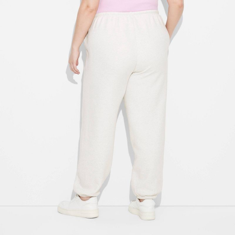 slide 3 of 3, Women's High-Rise Slim Fit Joggers - Wild Fable™ Heather Gray XXL: Cotton Blend, Recycled Polyester, Elastic Waistband, 29" Inseam, 1 ct