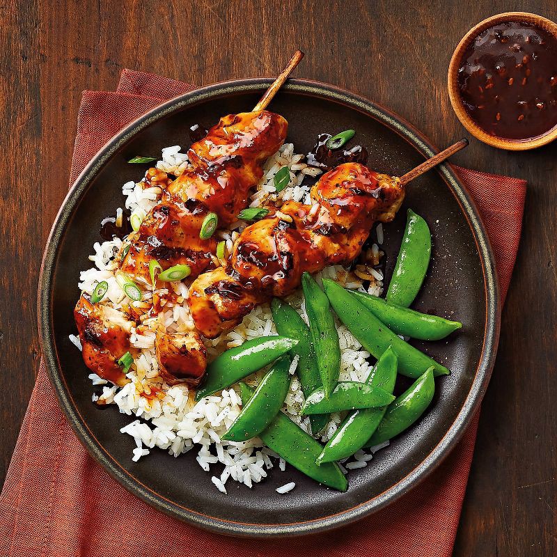 slide 3 of 3, Dinner in Minutes Chicken Skewers and Rice with Korean BBQ Sauce - 3.9lb, 3.9 lb
