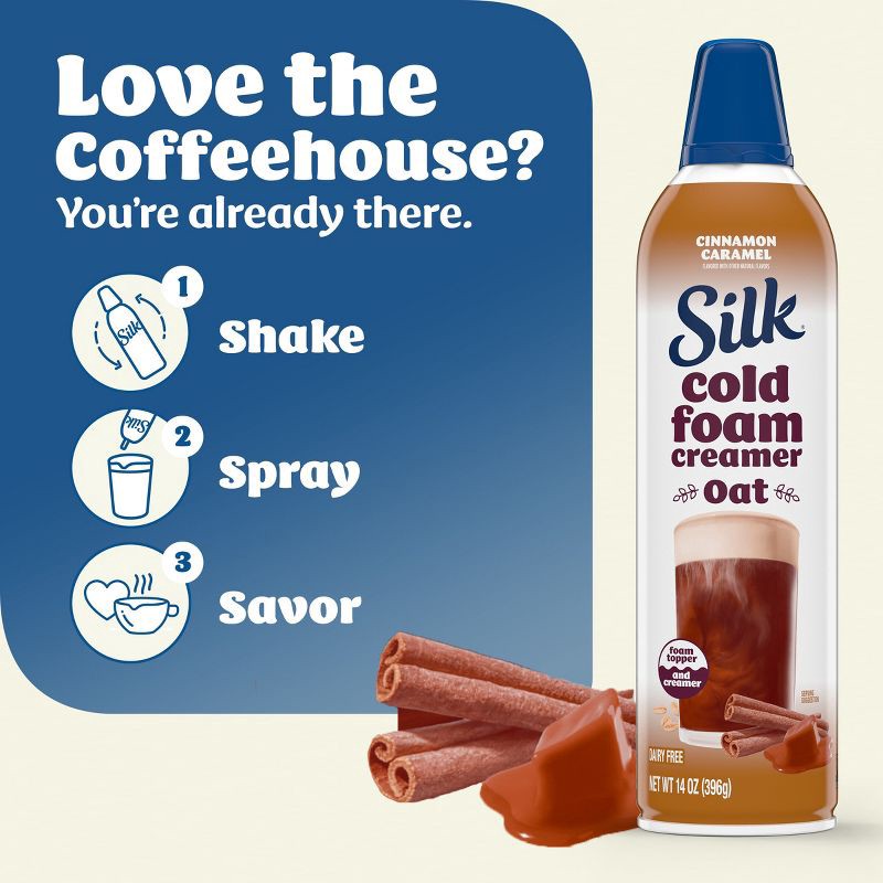 slide 4 of 12, Silk Cold Foam Cinnamon Caramel Cream - 14oz, 14 oz