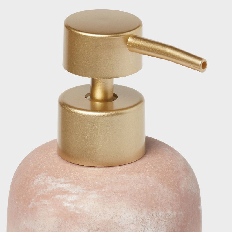 slide 3 of 4, Pink Quartz Resin Soap Pump - Threshold™, 1 ct