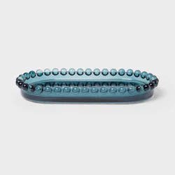 Textured Glass Tray Blue - Threshold™