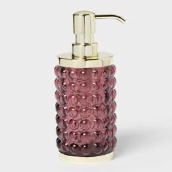Textured Glass Soap Pump Mulberry - Threshold™