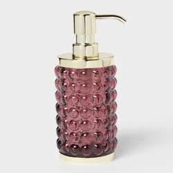 Textured Glass Soap Pump Mulberry - Threshold™