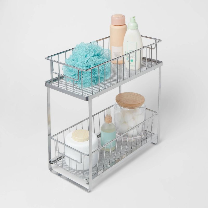 slide 4 of 4, 2 Tier Slide Out Chrome - Brightroom™, 1 ct