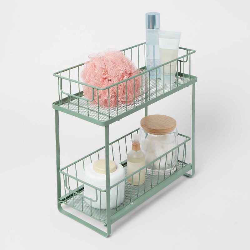 slide 4 of 4, 2 Tier Slide Out Green - Brightroom™, 1 ct