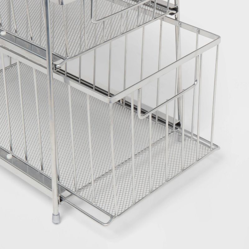 slide 3 of 4, 3 Tier Drawer Chrome - Brightroom™, 1 ct
