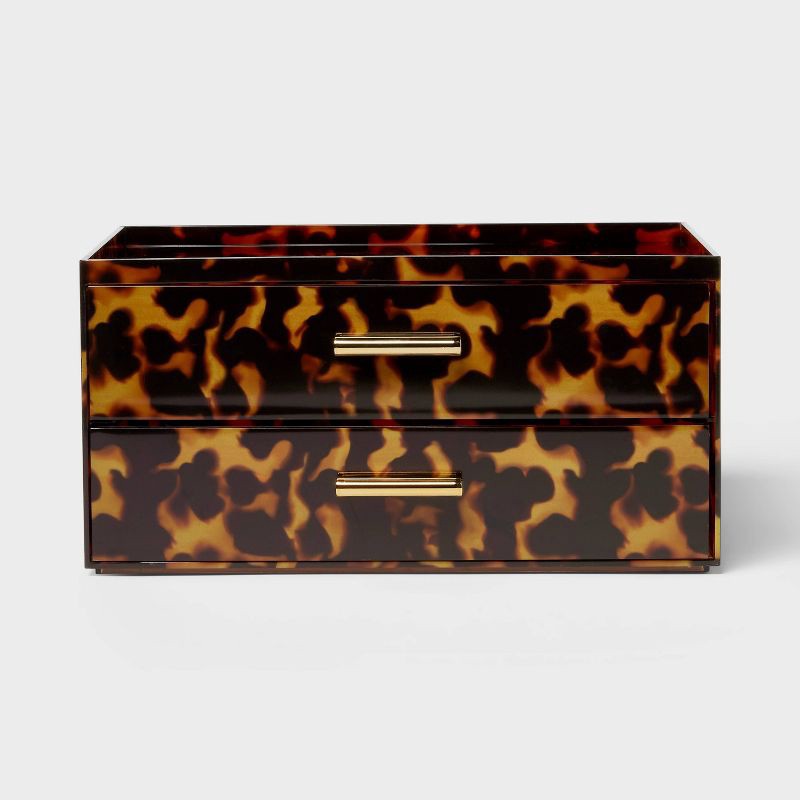 slide 1 of 3, Leopard Print Stacking Drawers - Threshold™, 1 ct
