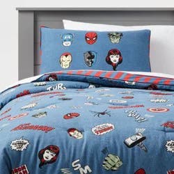 Full/Queen Marvel Glow in the Dark Kids' Comforter - The Marvel Collection by Pillowfort™