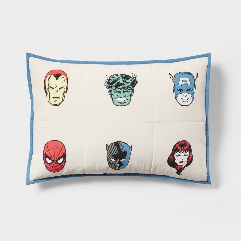 slide 4 of 5, Full/Queen Marvel Icons Kids' Quilt - The Marvel Collection by Pillowfort™, 1 ct