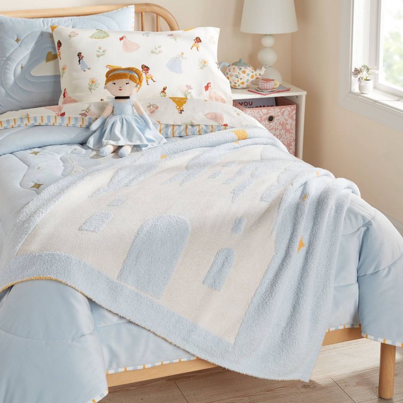 slide 2 of 5, Princess Castle Kids' Throw Blanket - The Disney Collection by Pillowfort™, 1 ct