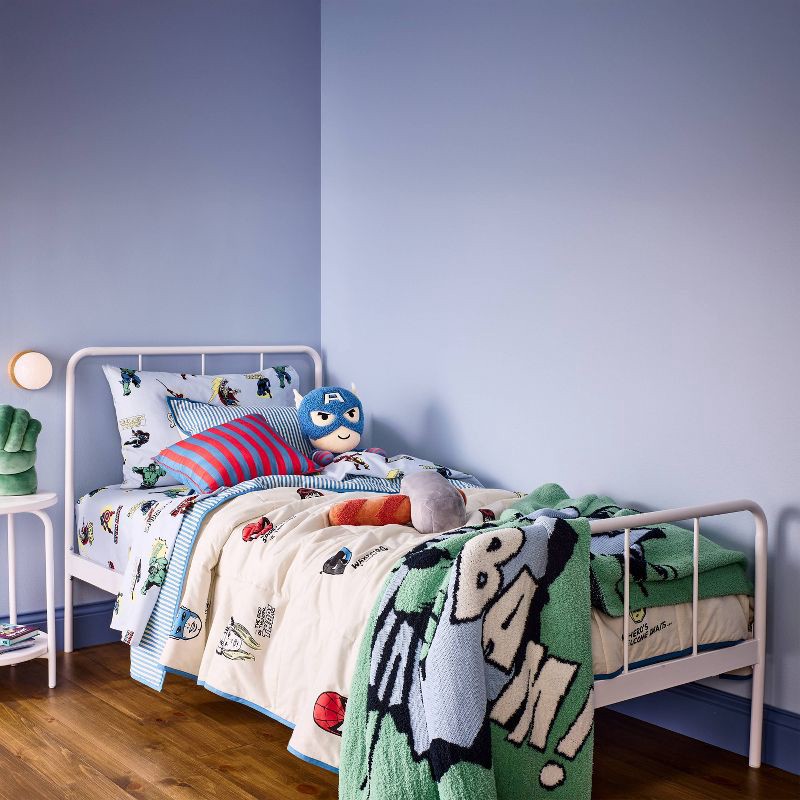 slide 2 of 4, Marvel Hulk Fist Knit Kids' Throw Blanket - The Marvel Collection by Pillowfort™, 1 ct