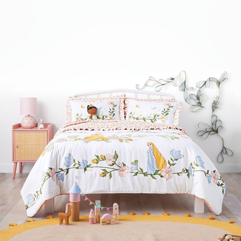 slide 2 of 5, Full/Queen Princess Vine Kids' Comforter - The Disney Collection by Pillowfort™, 1 ct
