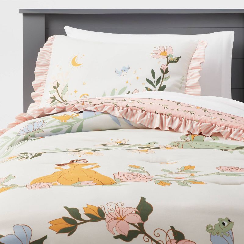 slide 1 of 5, Full/Queen Princess Vine Kids' Comforter - The Disney Collection by Pillowfort™, 1 ct