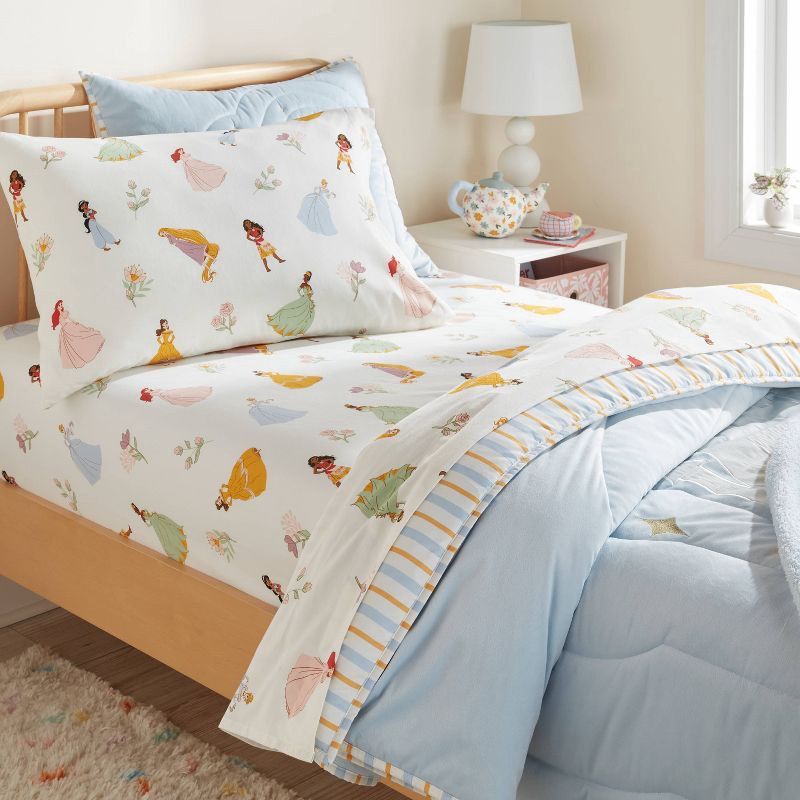 slide 2 of 4, Full Princess Characters Kids' Sheet Set - The Disney Collection by Pillowfort™, 1 ct