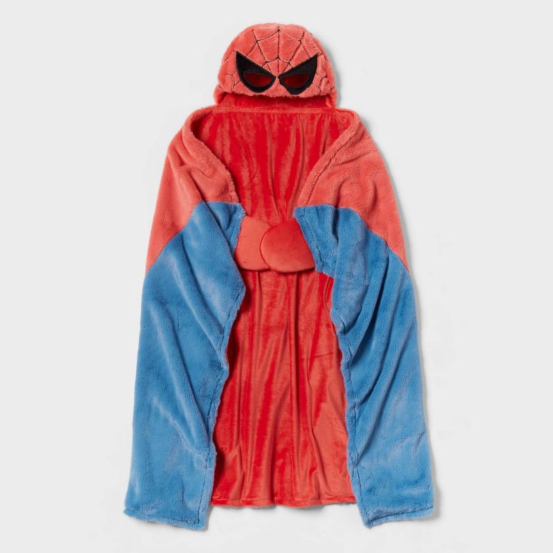 slide 1 of 3, Marvel Spider-Man Kids' Hooded Blanket - The Marvel Collection by Pillowfort™, 1 ct