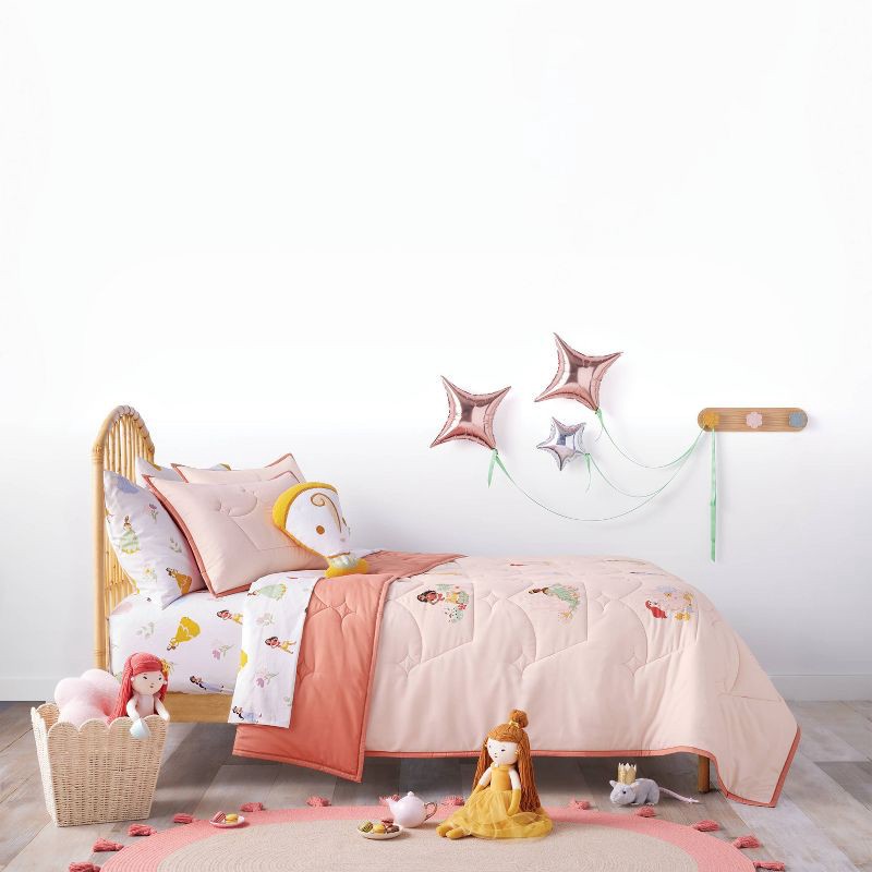 slide 2 of 5, Full/Queen Princess Characters Kids' Quilt - The Disney Collection by Pillowfort™, 1 ct