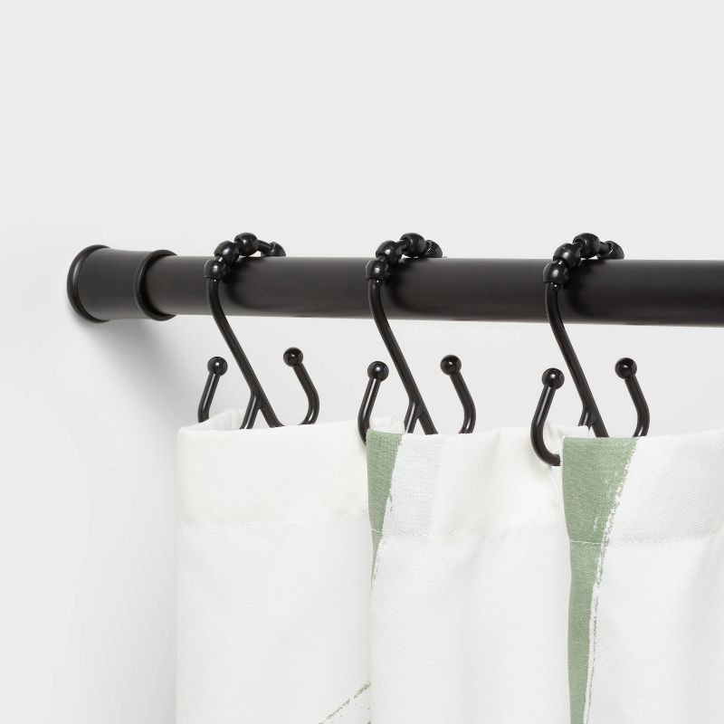 slide 2 of 3, Double Hook Shower Ring Black - Room Essentials™, 1 ct