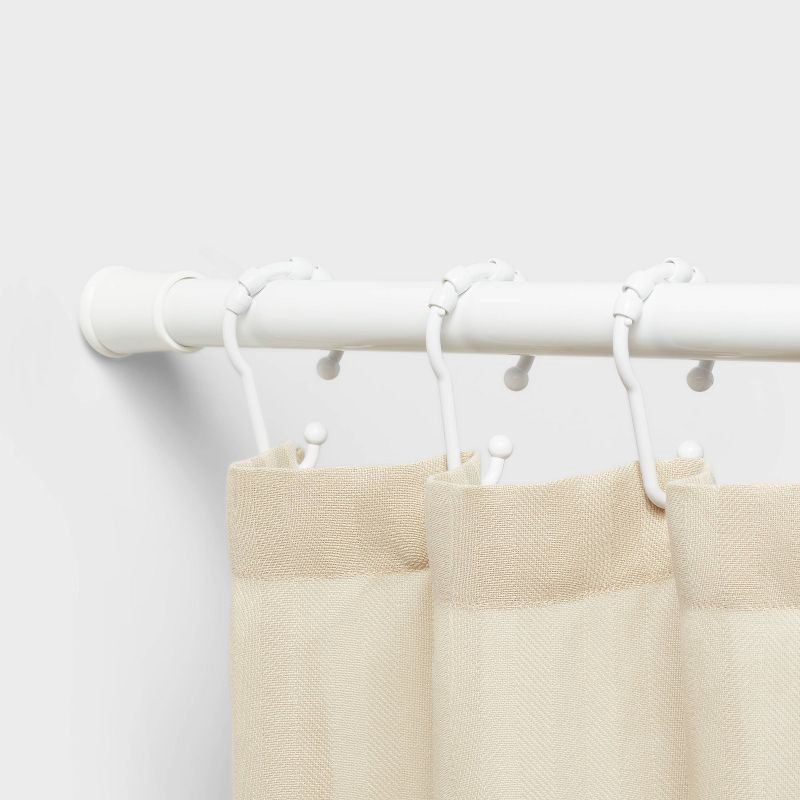 slide 2 of 3, Glide Hook Shower Curtain Rings White - Room Essentials™, 1 ct