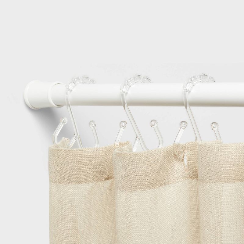 slide 2 of 3, Double Hook Shower Ring Clear - Room Essentials™, 1 ct