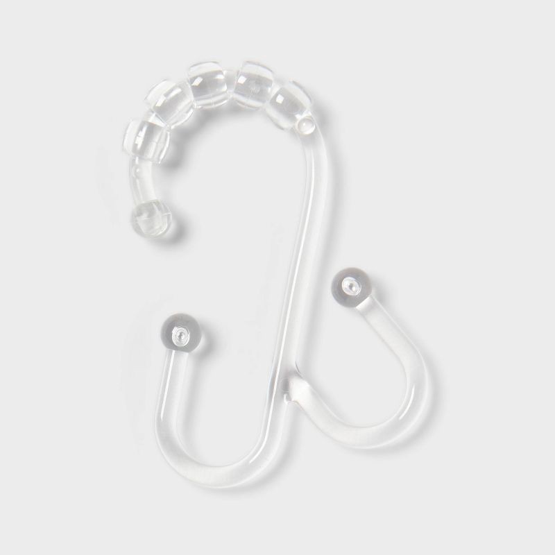 slide 1 of 3, Double Hook Shower Ring Clear - Room Essentials™, 1 ct