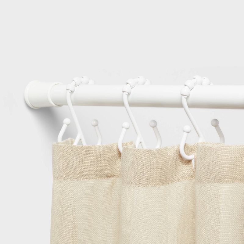 slide 2 of 3, Double Hook Shower Ring White - Room Essentials™, 1 ct