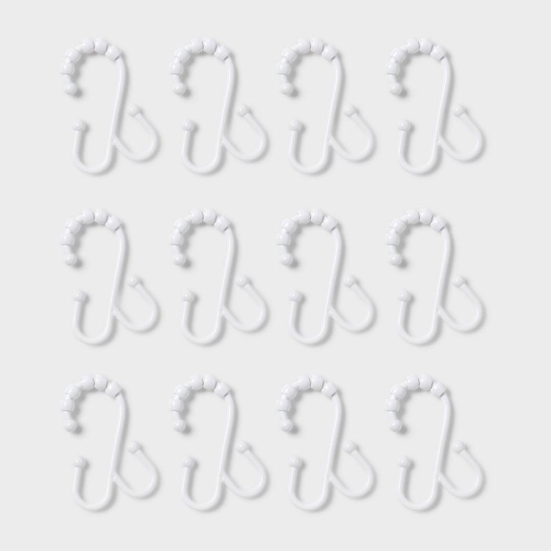 slide 3 of 3, Double Hook Shower Ring White - Room Essentials™, 1 ct