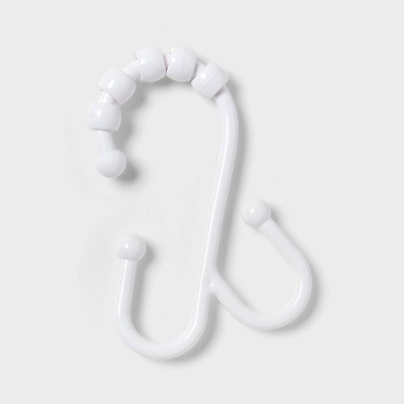 slide 1 of 3, Double Hook Shower Ring White - Room Essentials™, 1 ct
