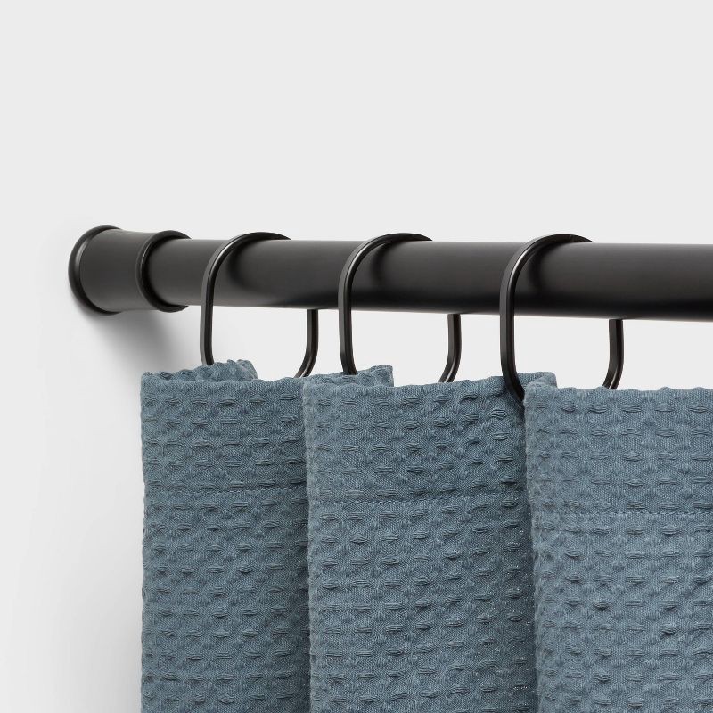slide 2 of 3, Oval Shower Curtain Rings Black - Threshold™, 1 ct
