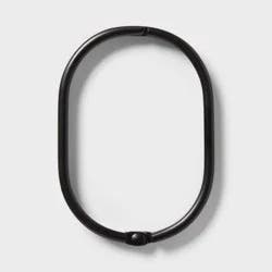 Oval Shower Curtain Rings Black - Threshold™