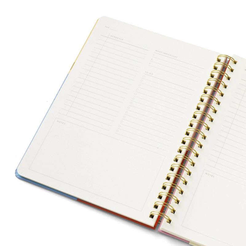 slide 3 of 3, Papier Productivity Planner 9.84"x7.48" Spiral Plan Typographic, Hard Cover, 1 ct