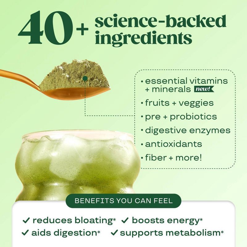 slide 4 of 7, BLOOM NUTRITION Greens and Superfoods Powder Stick Packs - Orange Passionfruit/Strawberry Kiwi - 3.86oz/18ct, 3.86 oz, 18 ct