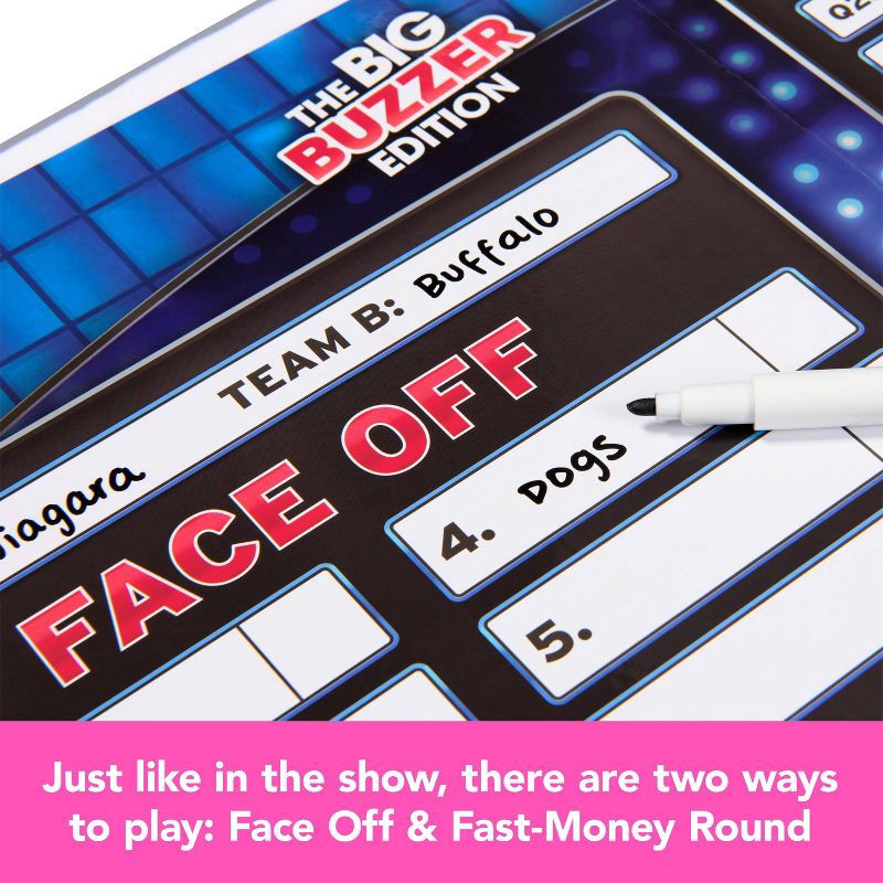 slide 3 of 5, Family Feud The Big Buzzer Edition Party Card Game, 1 ct