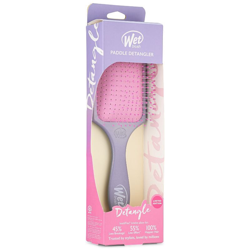 slide 6 of 6, Wet Brush Feel Good Ombre Paddle Detangling Hair Brush - Pink/Purple, 1 ct