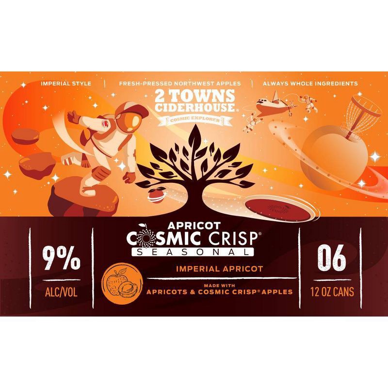 slide 1 of 3, 2 Towns Ciderhouse Seasonal Cosmic Crisp - 6pk/12 fl oz Cans, 6 ct; 12 fl oz