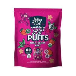 LesserEvil Lil Puff Star-Berry Beet Baby Food - 4.8oz
