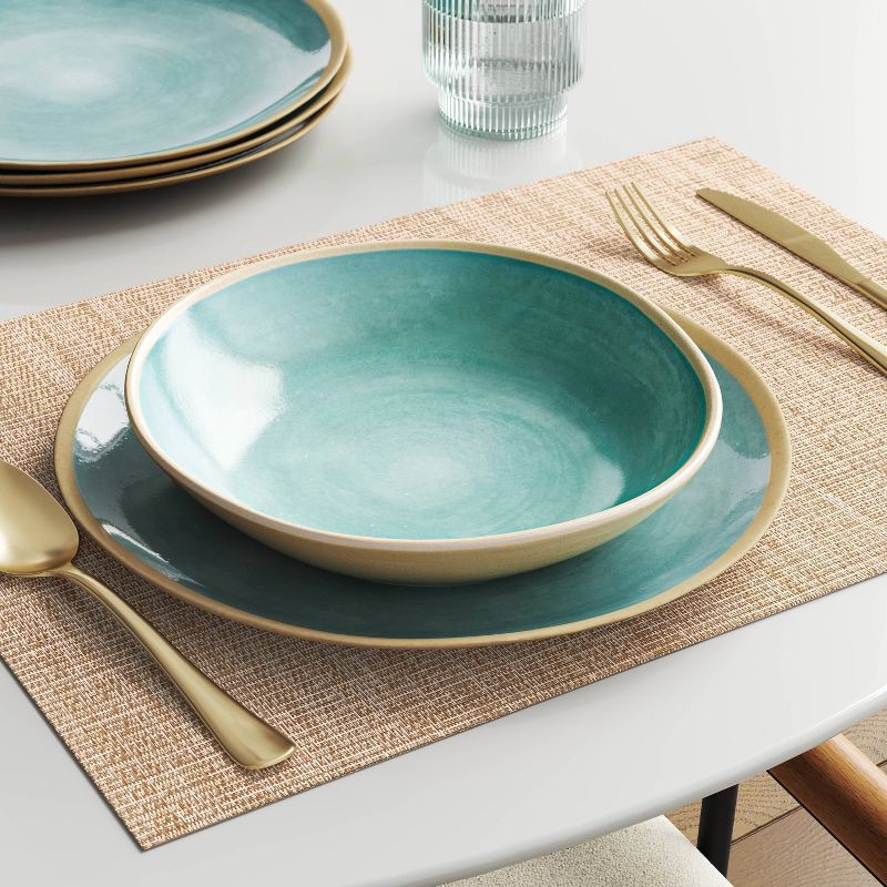 slide 2 of 3, Coastal 10.5" Melamine Plastic Dinner Plate - Threshold™ - Green, 1 ct