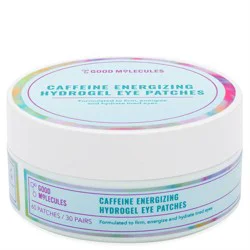 Good Molecules Caffeine Energizing Hydrogel Eye Patches - 60ct: Fragrance-Free, Vegan, Mask, For Sensitive Skin