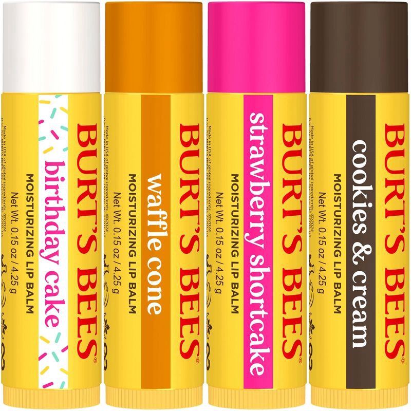 slide 2 of 11, Burt's Bees Party Pack - Birthday Cake Variety - 0.6oz/4ct, 0.6 oz, 4 ct