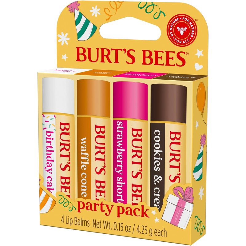 slide 9 of 11, Burt's Bees Party Pack - Birthday Cake Variety - 0.6oz/4ct, 0.6 oz, 4 ct