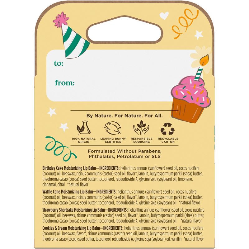 slide 8 of 11, Burt's Bees Party Pack - Birthday Cake Variety - 0.6oz/4ct, 0.6 oz, 4 ct